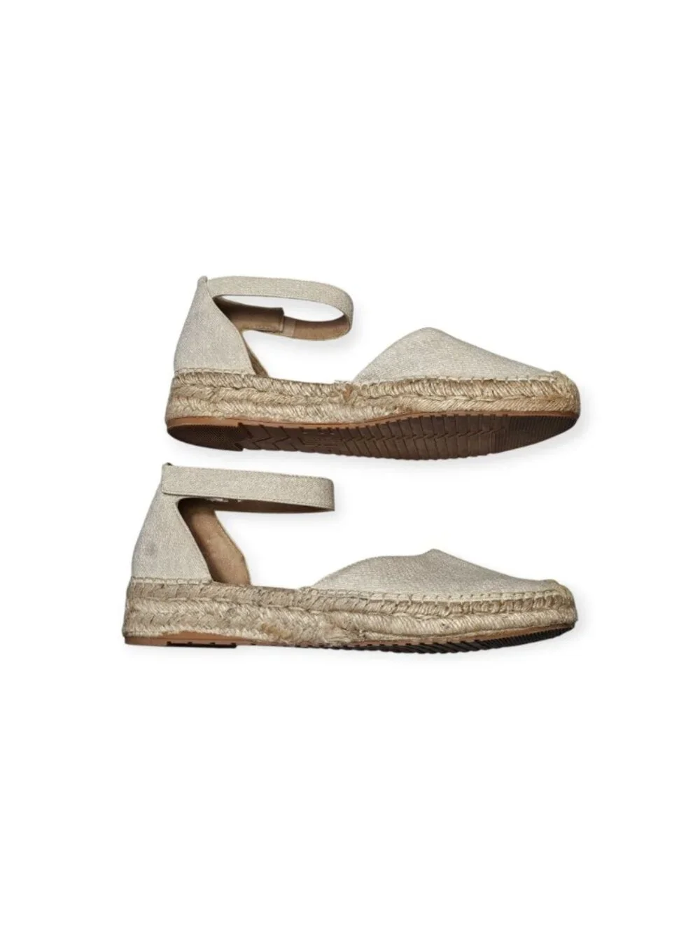 SOUL Naturalizer Wren Espadrille Wedge Sandal Womens 11 Beige Canvas